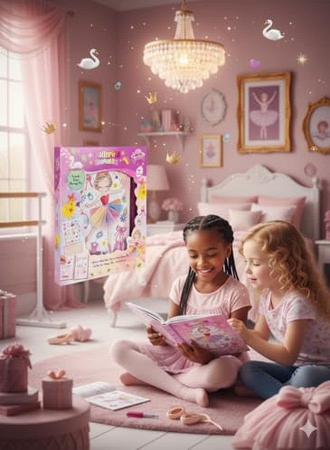 STRIDERS مجموعة دفتر يوميات راقصة الباليه للبنات - مجموعة كتابة أحلام وحيد القرن مع دفتر ملاحظات وقلم وملصقات | مجموعة هدايا يوميات ممتعة وإبداعية للأطفال، مثالية للمدرسة والحفلات والسفر - Image 3